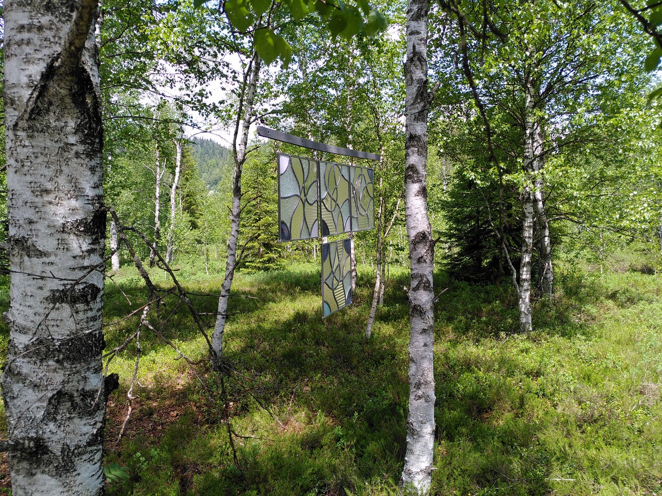 Kunstinstallation im Moorgebiet Tourbières des Ponts-de-Martel (NE)